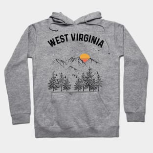 West Virginia State Vintage Retro Hoodie